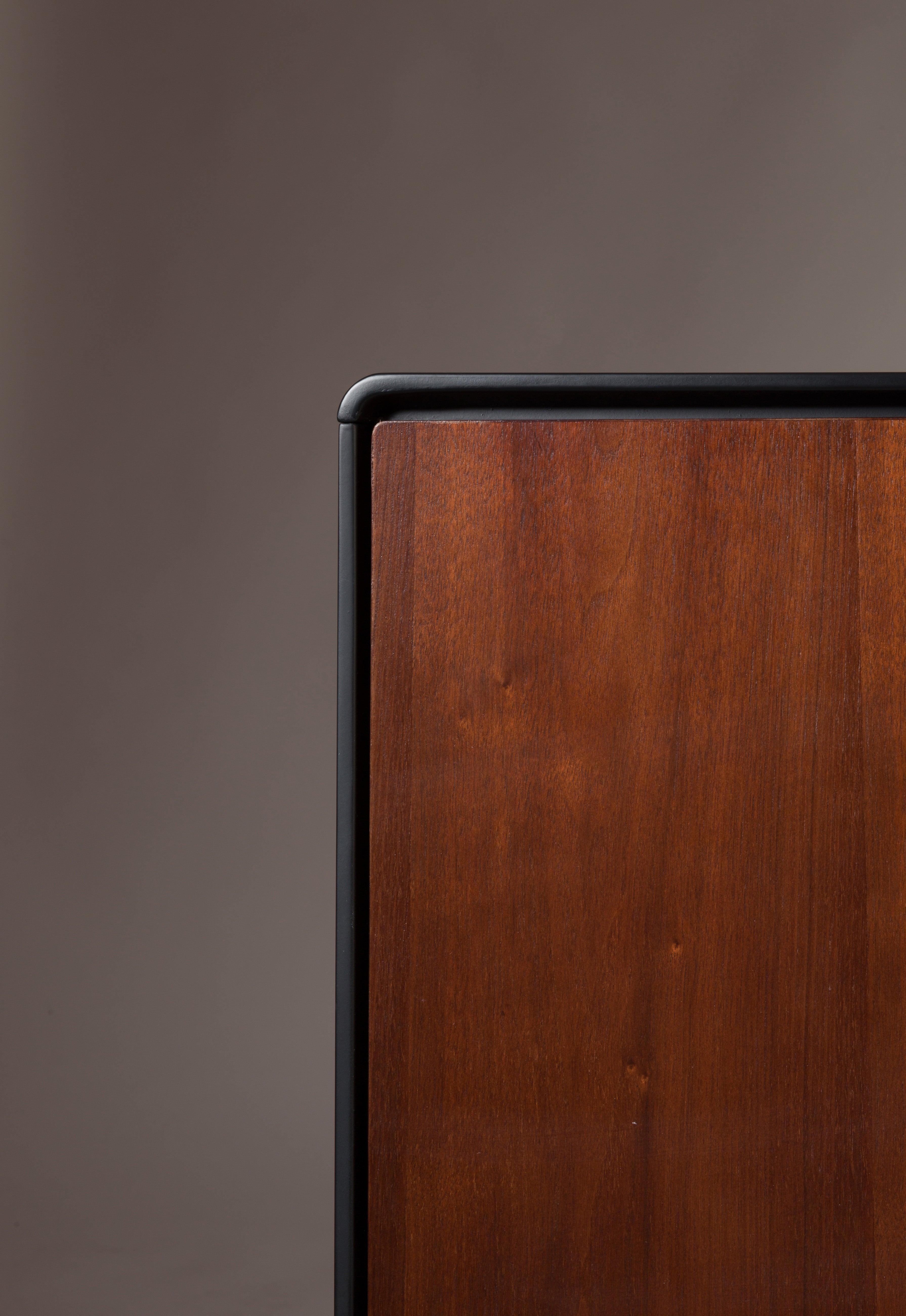 Dutchbone Juju Dark Brown Wood & Black High Sideboard